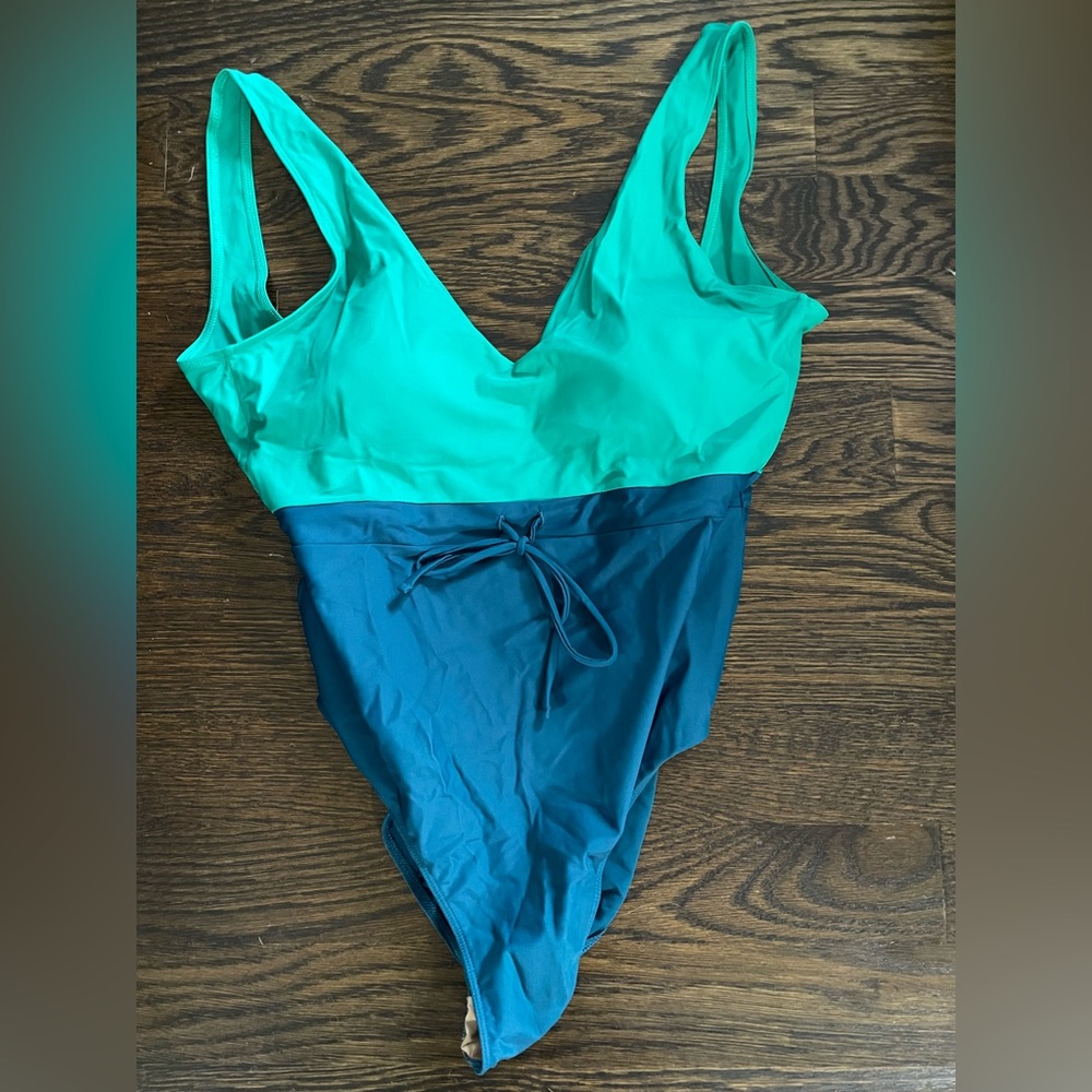 Summersalt blue and teal one piece bathing suit. Size 12